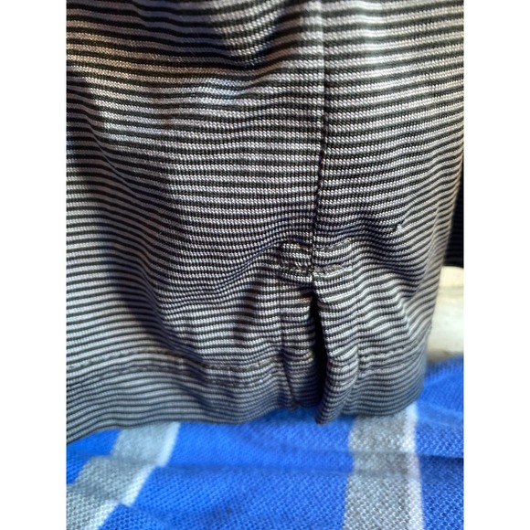 Walter Hagen men’s polo shirt size 2XL XXL gray black stripe long sleeve Flaw - Picture 4 of 12